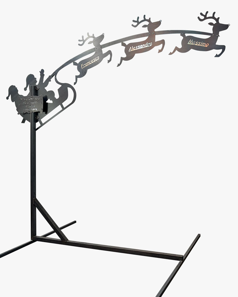 Slitta di Babbo Natale con renne